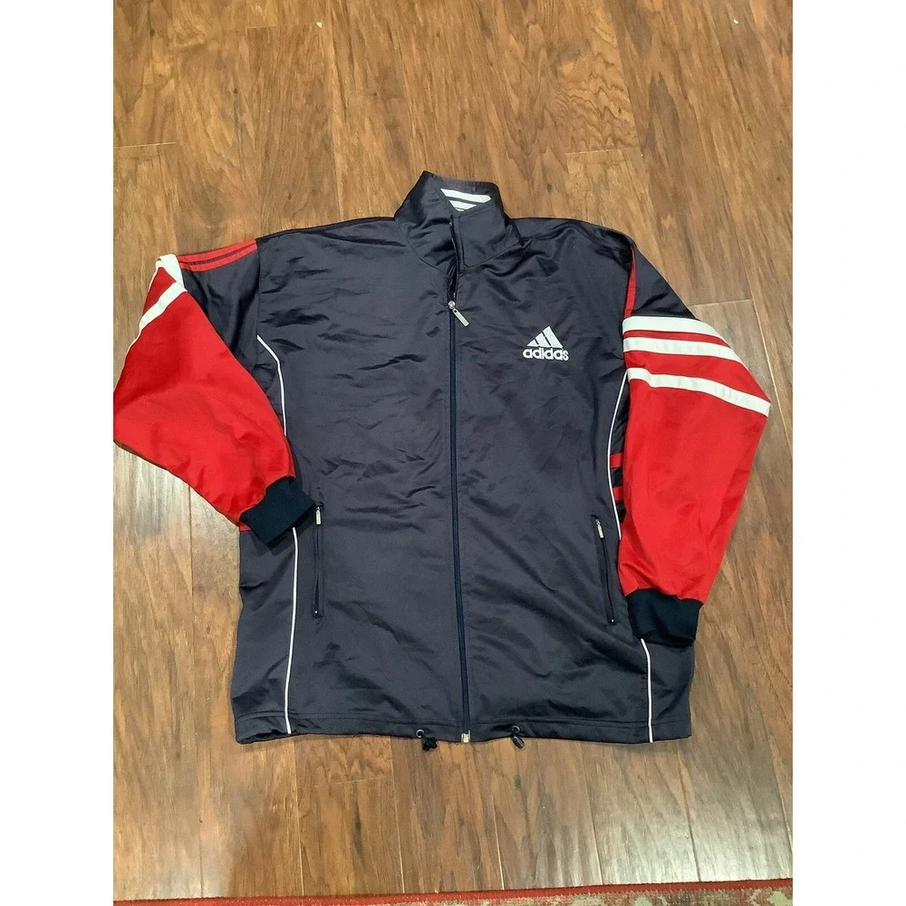 VTNG Adidas Men's Track/Soccer Jacket Full Zip Three Stripes XL